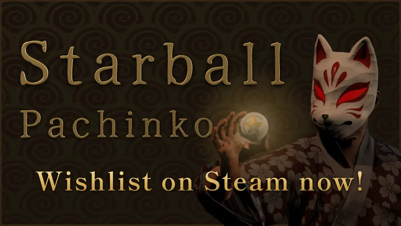 Banner: the fox-masked bartender, the title and Wishlist on Steam now
